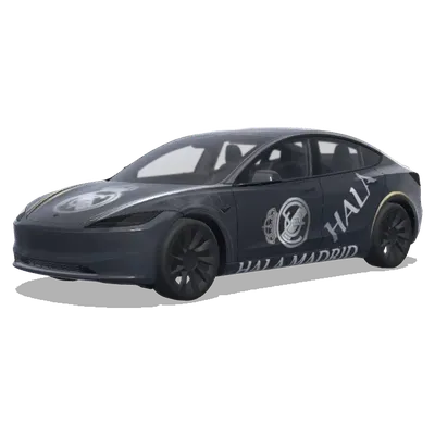 哑光灰皇马（Stealth gray real madrid） – 特斯拉 Model 3 涂装