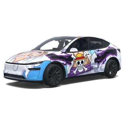 紫色霸氣草帽 – 特斯拉 Model Y 塗裝