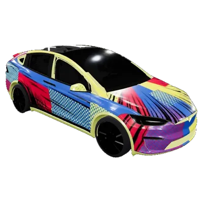 セルシェイドコミック - Model X 全車種 (Cel-Shaded Comic - Model X All Variants) – テスラ Model X ラッピング