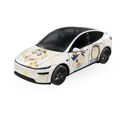 幸運蠟筆小新（Shin-Chan lucky） – 特斯拉 Model Y 塗裝