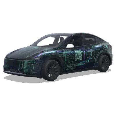 Cicada 3301 Hacker – Tesla Model Y wrap