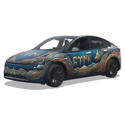 Türk (𐱅𐰇𐰼𐰜) – Tesla Model Y Wrap