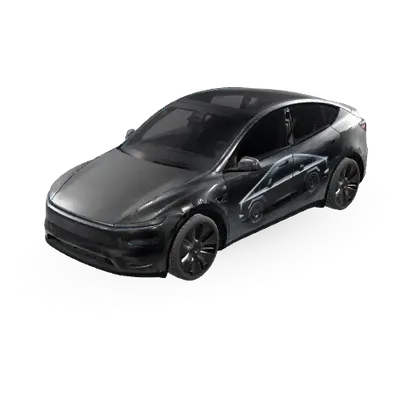 Weiß Glossy Schwarz (White car Pillar Delete gloss black) – Tesla Model Y Wrap