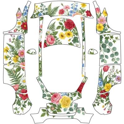 Blumen (flowers) – Tesla Model Y Wrap