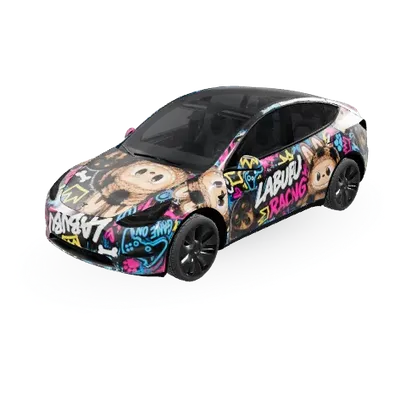 ラブブ (Labubu) – テスラ Model Y ラッピング