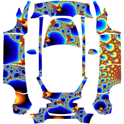 分形藍（fractal_blu） – 特斯拉 Model Y 塗裝
