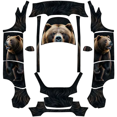 Медведь (Bear) – оклейка Tesla Model Y