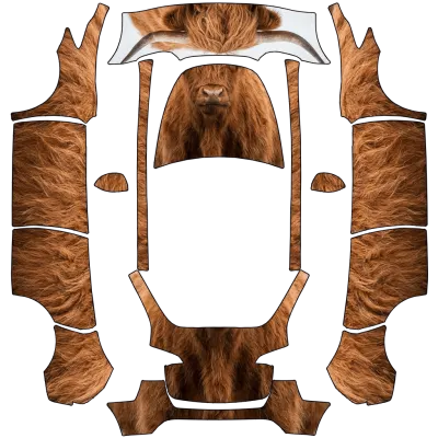 Hochlandrind (Highland cow) – Tesla Model Y Wrap
