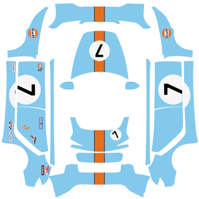 걸프 7 (Gulf 7) – 테슬라 Model 3 랩핑