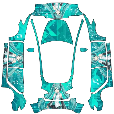初音未來（Miku） – 特斯拉 Model 3 塗裝