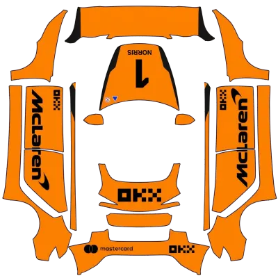 蘭多F1邁凱倫（Lando F1 McLaren） – 特斯拉 Model 3 塗裝