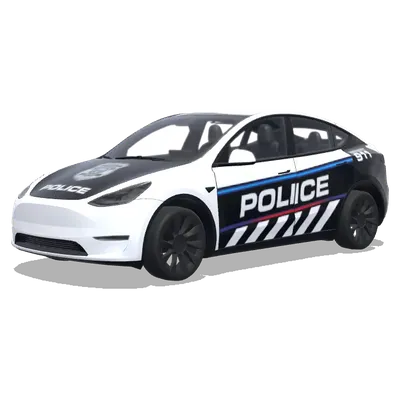 Полицейская оклейка с синей полосой – оклейка Tesla Model Y