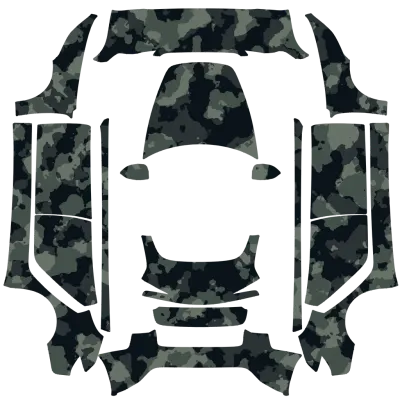 Green Camo – Tesla Model 3 wrap