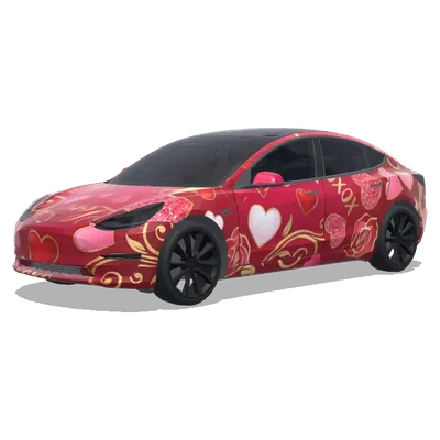 발렌타인 데이 (valentine day) – 테슬라 Model 3 랩핑