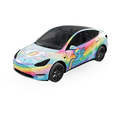 레인보우 대시 (Rainbow Dash) – 테슬라 Model Y 랩핑