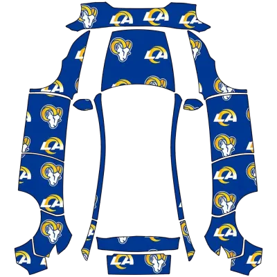 Rams logos blue – Tesla Model Y wrap
