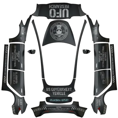 Regierungsfahrzeug (government vehicle) – Tesla Model 3 Wrap