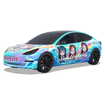 ラブライブ！Aqours (Love Live! Aqours) – テスラ Model 3 ラッピング