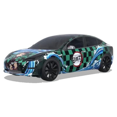 鬼滅の刃 炭治郎 (demon slayer tanjiro) – テスラ Model 3 ラッピング