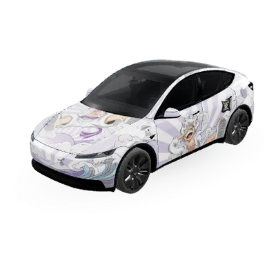 ルフィ ギア5 (Luffy Gear 5) – テスラ Model Y ラッピング