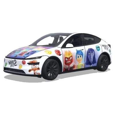 Inside Out 2 by Pixar – Tesla Model Y wrap