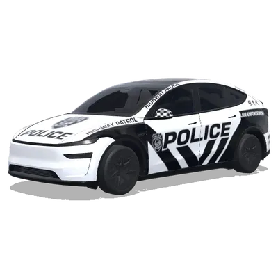Streifen der Autobahnpolizei – Tesla Model Y L Wrap