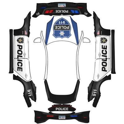 Polizeiauto Model S (Police Car Model S) – Tesla Model S Wrap