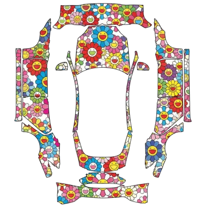 Takashi Murakami Blume (Takashi Murakami flower) – Tesla Model S Wrap