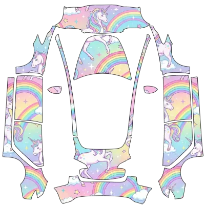 Einhorn Regenbogen (Unicorn rainbow) – Tesla Model 3 Wrap