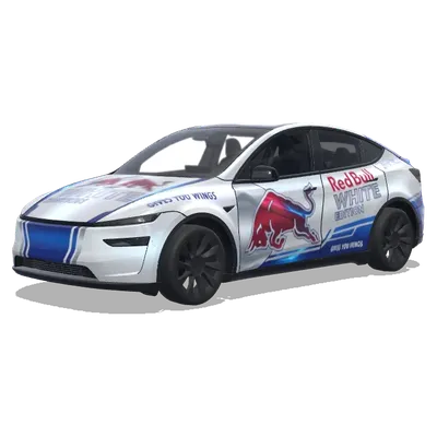 red bull white edition – Tesla Model Y wrap