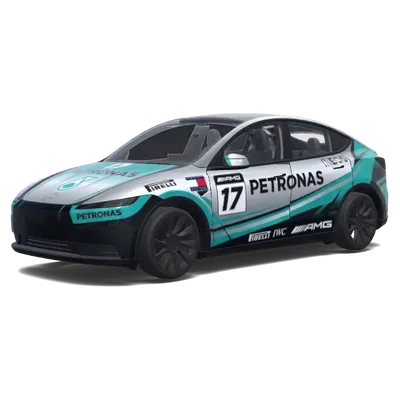 2026 F1 梅赛德斯风格（2026 F1 style Mercedes Petronas. Number 17.） – 特斯拉 Model Y 涂装