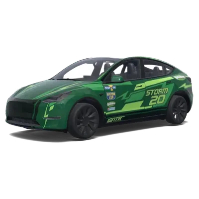 Jackson Storm (Cars 3) (Jackson Storm from cars 3. Colors: green.) – Tesla Model Y Wrap
