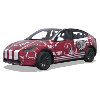 alabama college footballl themed wrap – Tesla Model Y wrap