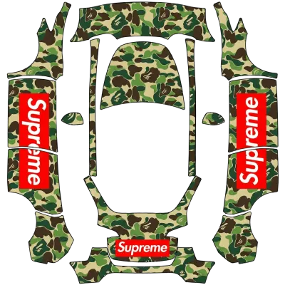 BAPE Supreme聯名（Bape Supreme） – 特斯拉 Model Y 塗裝
