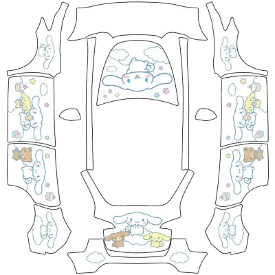 肉桂狗（cinammoroll） – 特斯拉 Model Y 塗裝