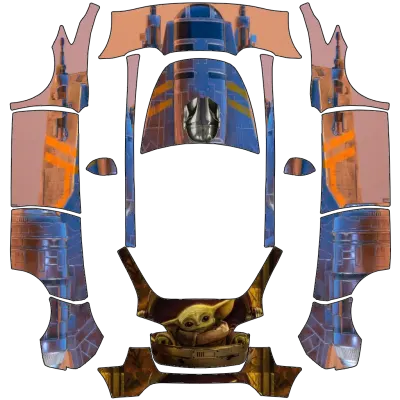 曼達洛人剃刀冠號（The Mandalorian Razor Crest） – 特斯拉 Model Y 塗裝