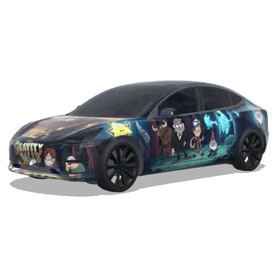 Gravity falls – Tesla Model 3 wrap