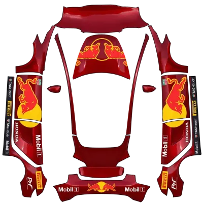 Red Redbull – Tesla Model 3 wrap
