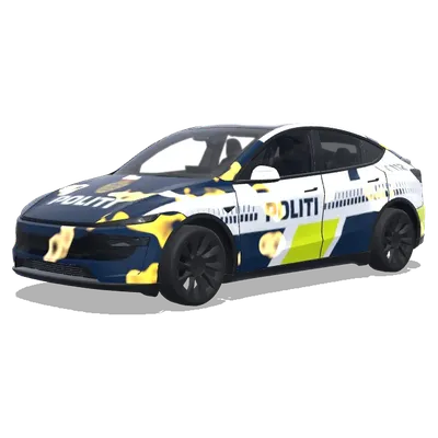 Police danoise (Danish police car design) – covering Tesla Model Y