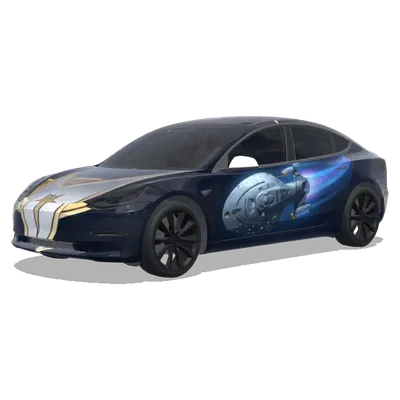 Star Trek Blue – Tesla Model 3 wrap
