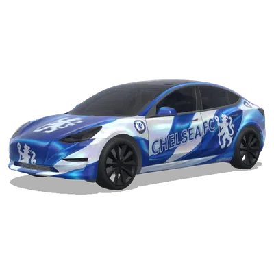 Chelsea FC – оклейка Tesla Model 3