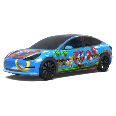 ソニック・ザ・ヘッジホッグ (Sonic the Hedgehog.) – テスラ Model 3 ラッピング