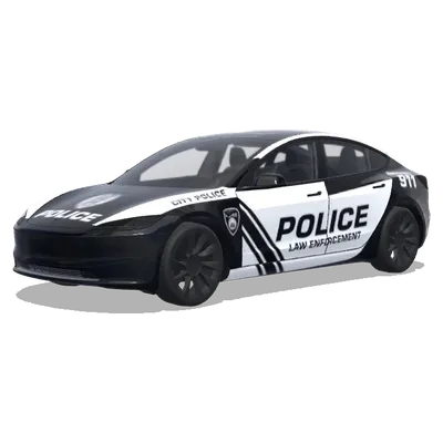 Городская полиция 911 – оклейка Tesla Model 3