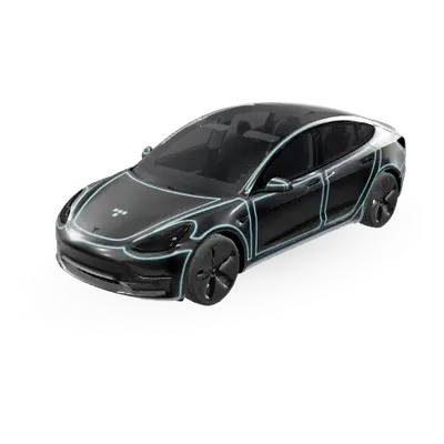 Blue Tron – Tesla Model 3 wrap