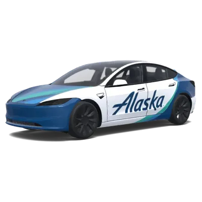Alaska-Blau-Welle – Tesla Model 3 Wrap