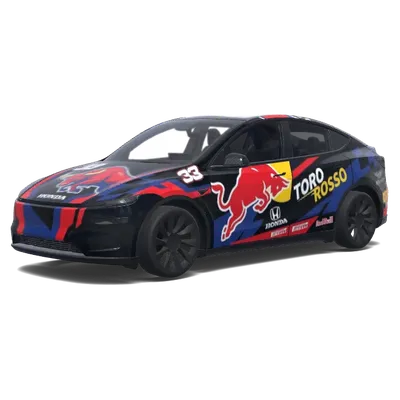 F1 Racing Bulls (F1 racing bulls livery.) – Tesla Model Y Wrap