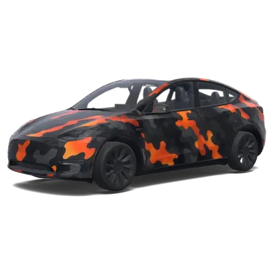 Lava-Tarnung Tesla-Folierung – Tesla Model Y Wrap