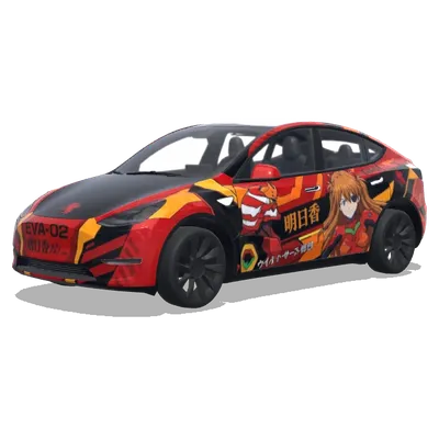 エヴァンゲリオン2号機 アスカレッド (明日香) – テスラ Model Y ラッピング
