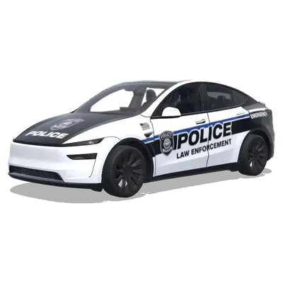 Синие полосы — полицейская модель 3 – оклейка Tesla Model Y