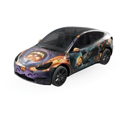 Y pour Halloween – Tesla Model Y wrap